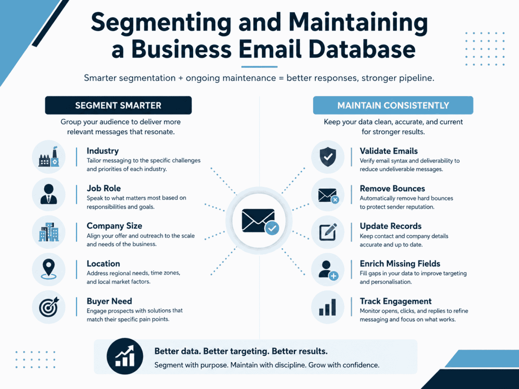 Email Data Segmenting & Maintenance