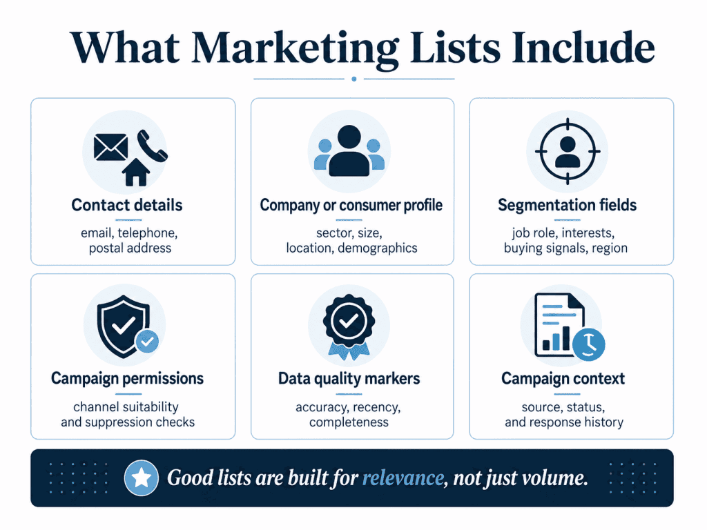 What Marketing Lists Include