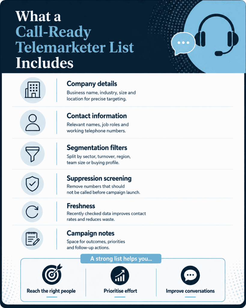 What a Call Ready List Includes