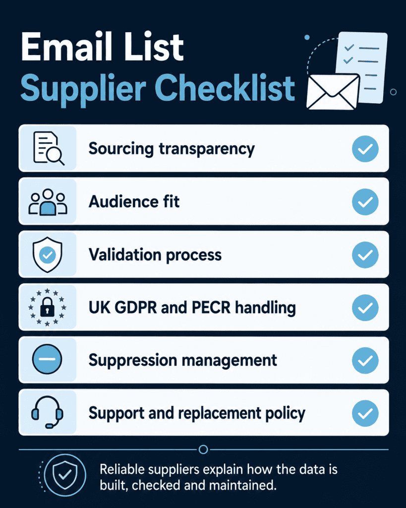 Email Supplier Due Dilligence Checklist