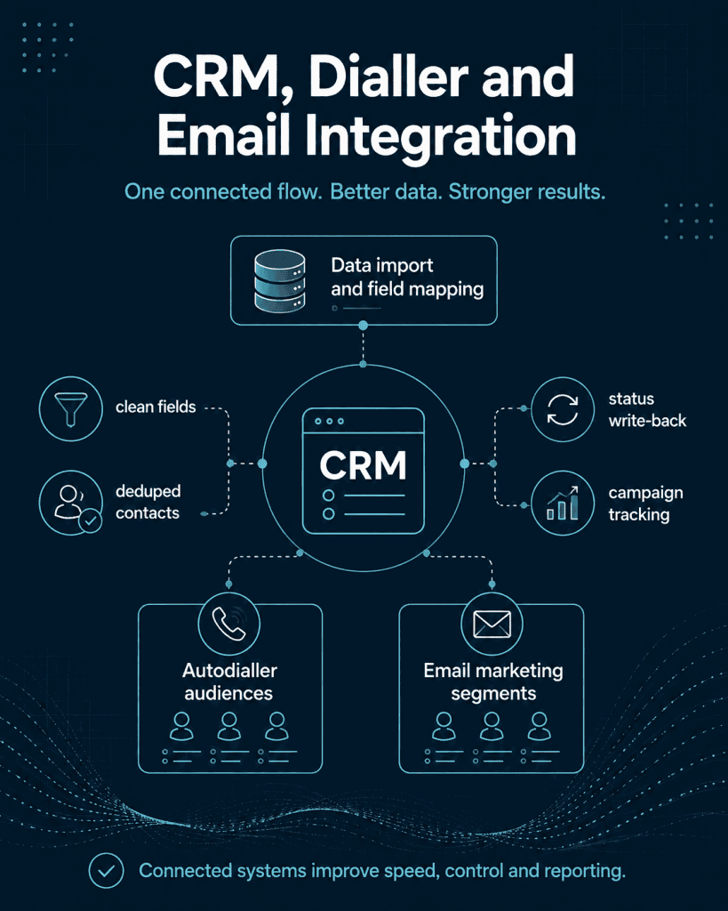 Integrating CRM Dialler and Email
