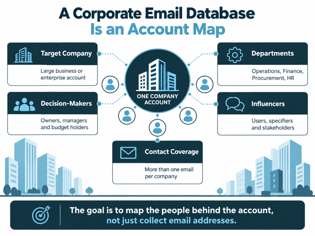 Corporate Email Database Account Map
