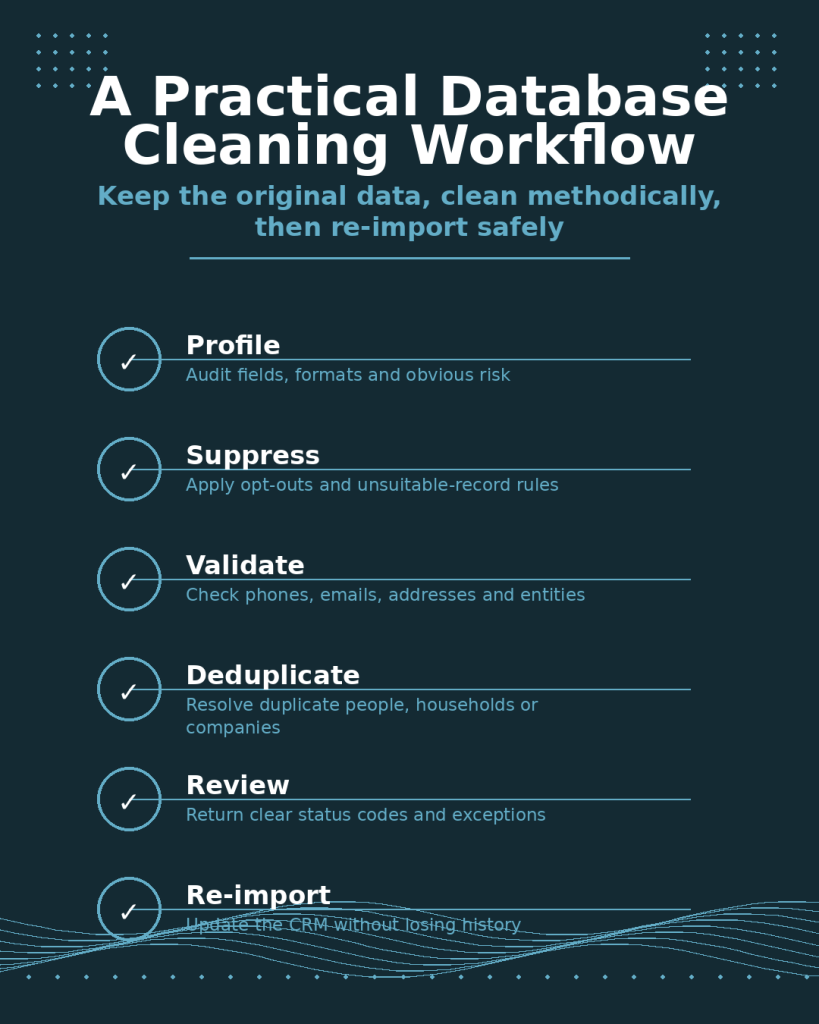 A workflow for Cleansing Data