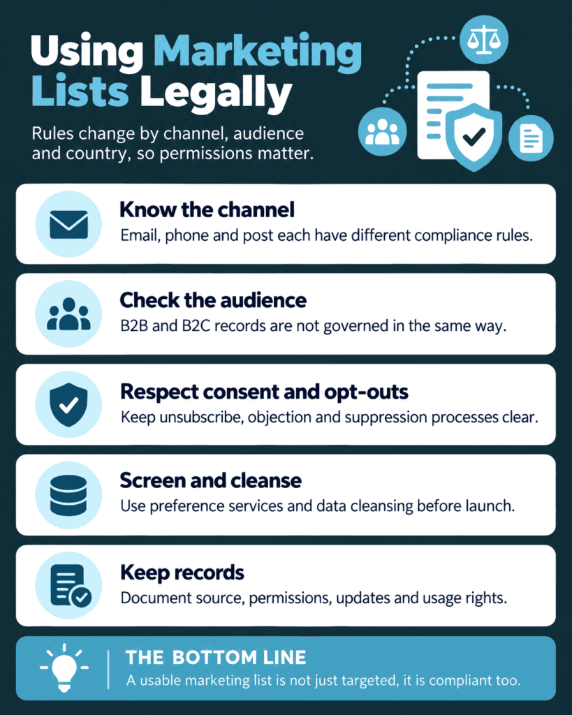 How to Legally Use Marketing Lists