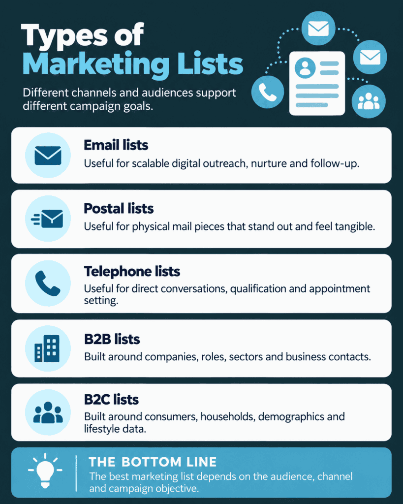 Types of Marketing Lists