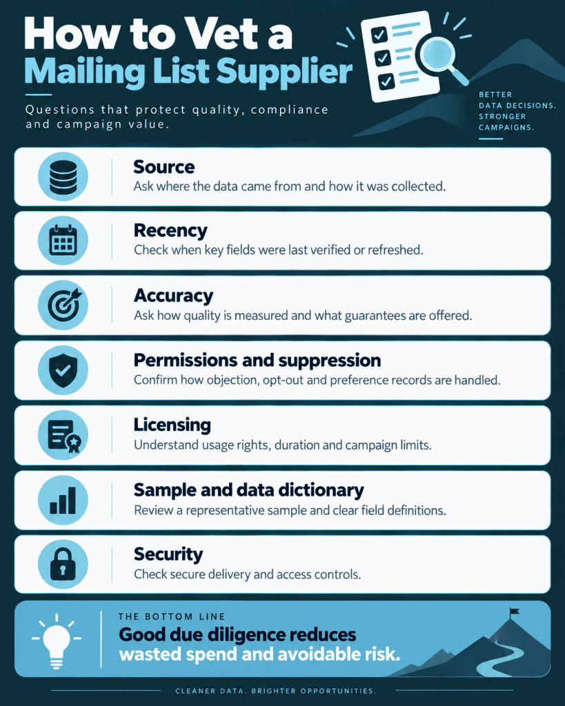 Vetting a Mailing List Supplier
