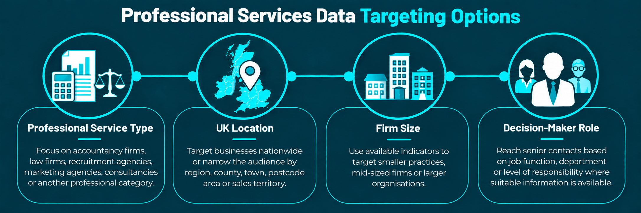 Professional Services Targeting Infographic Professional Services Targeting Infographic